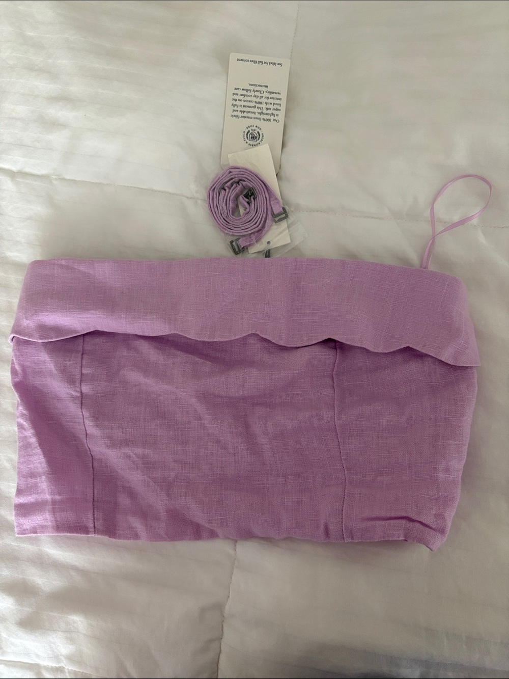 Abercrombie & Fitch Lilac Strapless Crop Top